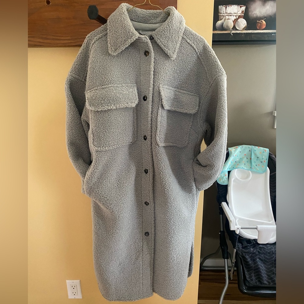 H&M Sherpa shacket